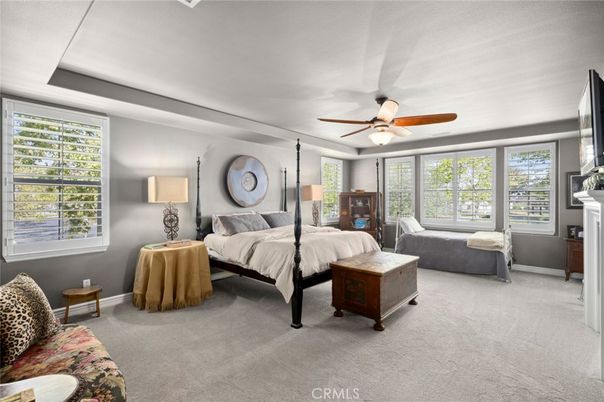 Bedroom, Fireplace, Interior