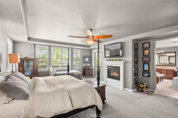 Bedroom, Fireplace, Interior