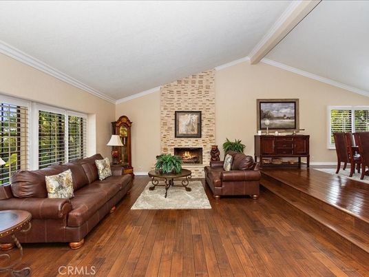 Fireplace, Interior, Living room, Stone Walls, Wood Texture Flooring