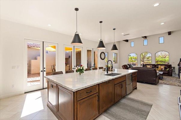 Dining room, Interior, Kitchen, Living room, Pendant Lights, Recessed Lighting