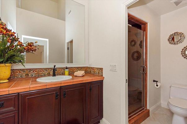 Bathroom, Glass Shower, Interior, Tile Countertops