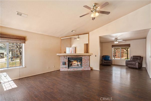 Empty room, Fireplace, Interior, Wood Texture Flooring
