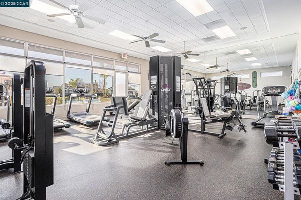 Fitness Equipment, Gym, Interior, Recessed Lighting