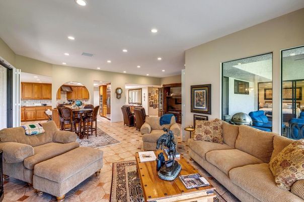 Dining room, Interior, Kitchen, Living room, Recessed Lighting