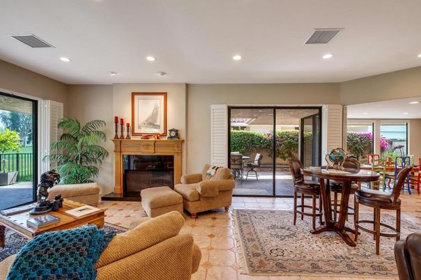 Dining room, Fireplace, Interior, Living room, Recessed Lighting