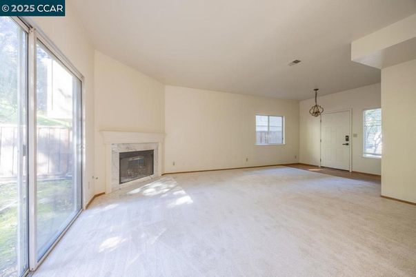 Empty room, Fireplace, Interior, Pendant Lights