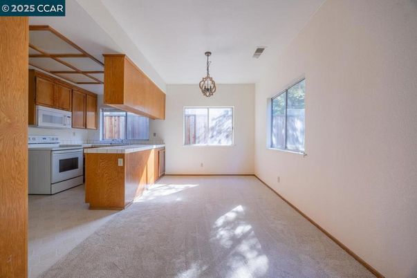Chandelier, Empty room, Interior, Kitchen, Pendant Lights