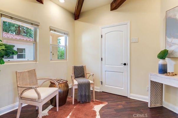 Interior, Recessed Lighting, Wooden Beams, Wood Texture Flooring