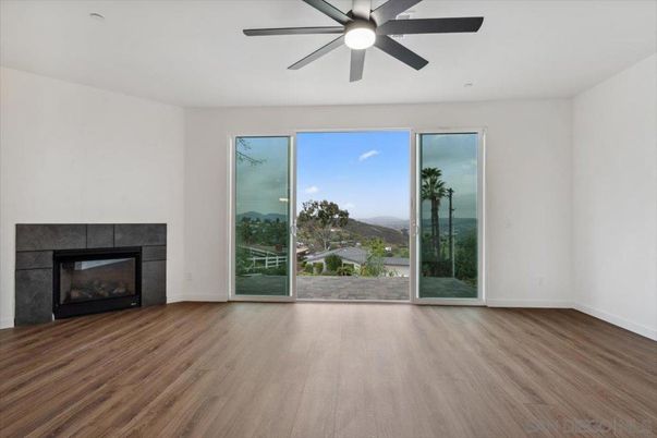 Empty room, Fireplace, Interior, Wood Texture Flooring