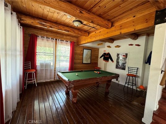 Billiard Table, Game Room, Interior, Wooden Beams, Wooden Ceilings, Wood Texture Flooring, Wooden Walls