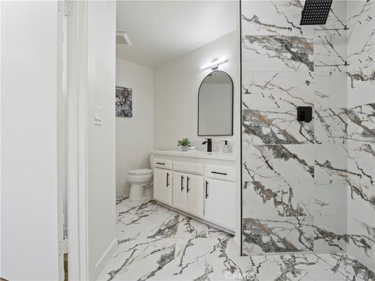 Bathroom, Dual Sink Vanities, Interior, Marble, Marble Walls