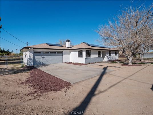 Attached, Exterior, Facade, Solar Panels, Ranch