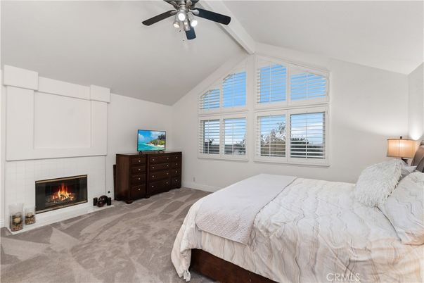 Bedroom, Fireplace, Interior