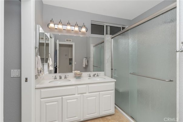 Bathroom, Dual Sink Vanities, Glass Shower, Interior