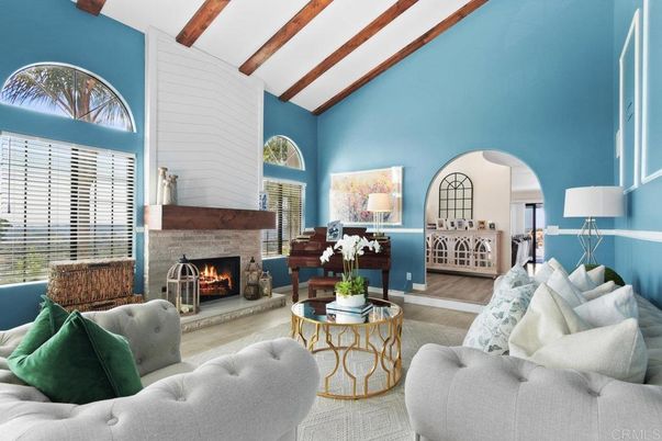 Fireplace, Interior, Living room, Wooden Beams, Wood Texture Flooring