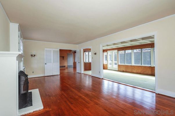Empty room, Fireplace, Interior, Wood Texture Flooring