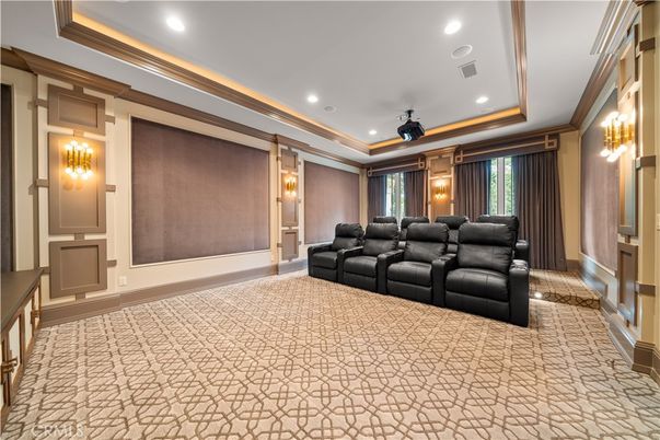 Home Theatre Room, Interior, Projection Screen, Recessed Lighting, Theatre Room