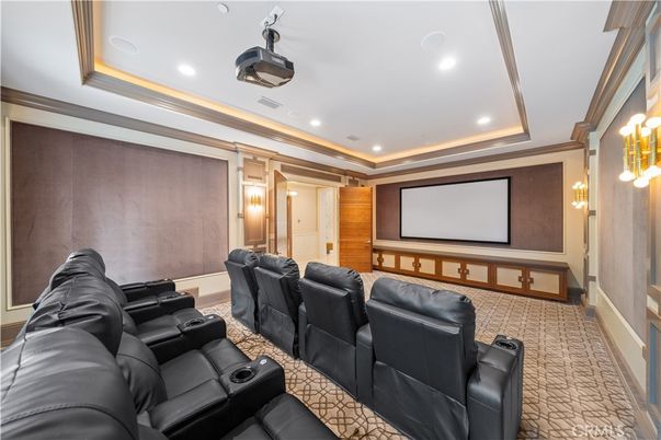 Home Theatre Room, Interior, Projection Screen, Recessed Lighting, Theatre Room