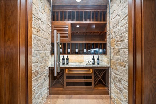 Interior, Stone Walls, Wine Storage, Wood Texture Flooring