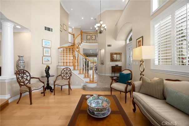 Chandelier, Interior, Living room, Recessed Lighting, Wood Texture Flooring