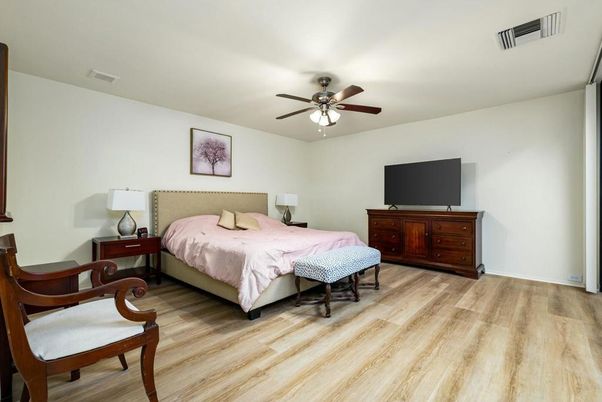 Bedroom, Interior, Wood Texture Flooring