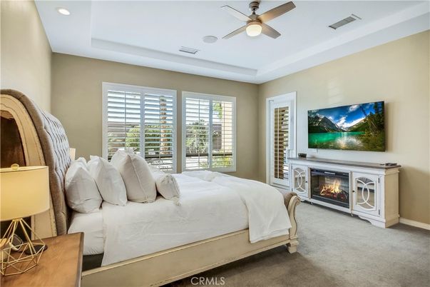 Bedroom, Fireplace, Interior, Recessed Lighting