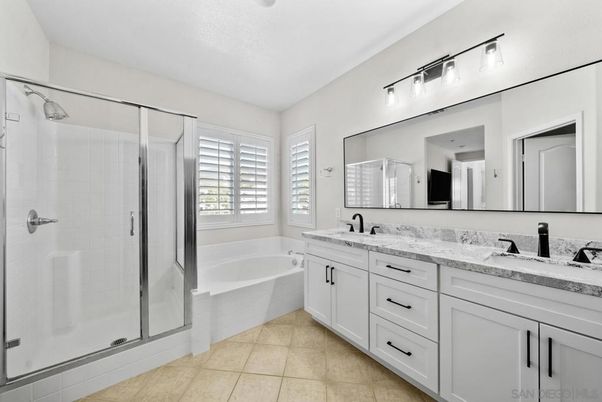 Bathroom, Dual Sink Vanities, Glass Shower, Interior