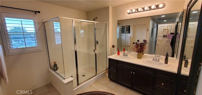 Bathroom, Dual Sink Vanities, Glass Shower, Interior