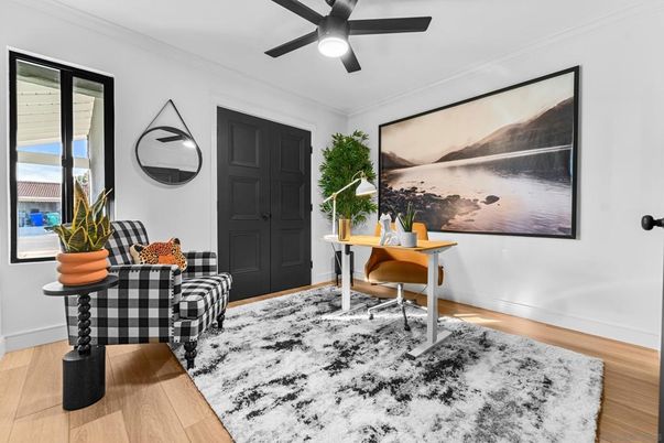 Home Office, Interior, Wood Texture Flooring