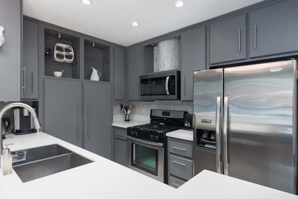 Interior, Kitchen, Recessed Lighting, Stainless Steel Appliances
