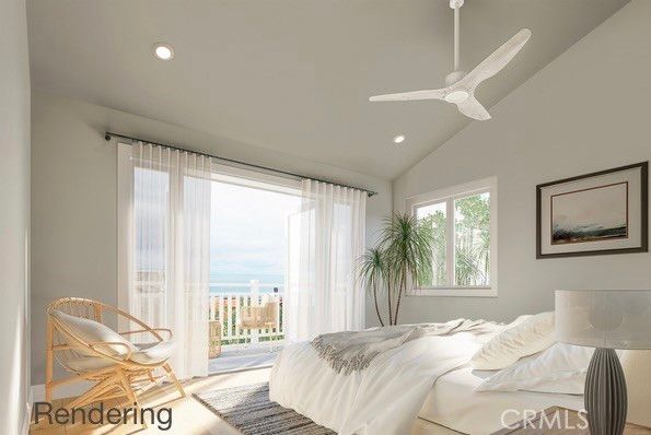 Bedroom, Interior, Recessed Lighting, Water, Wood Texture Flooring