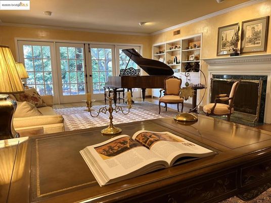 Fireplace, Interior, Living room, Piano
