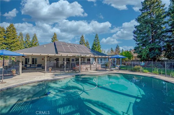 Exterior, Pool, Solar Panels