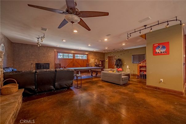 Billiard Table, Fireplace, Game Room, Interior, Living room, Recessed Lighting