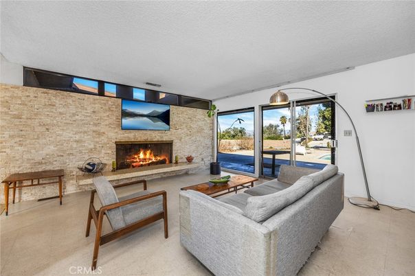 Fireplace, Interior, Living room, Stone Walls