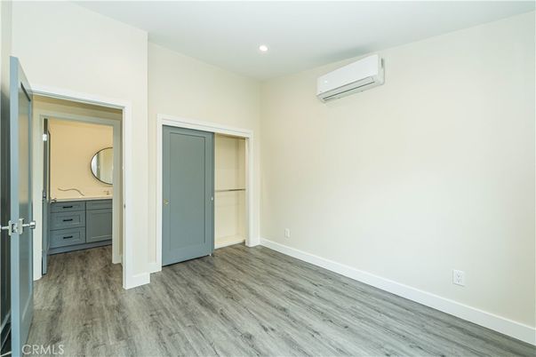 Bathroom, Empty room, Interior, Recessed Lighting, Wood Texture Flooring