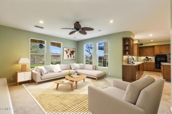 Interior, Kitchen, Living room, Recessed Lighting