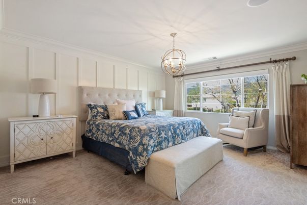 Bedroom, Chandelier, Interior