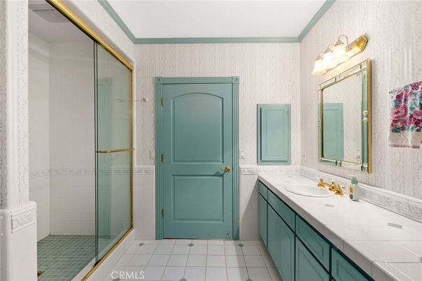Bathroom, Glass Shower, Interior, Tile Countertops