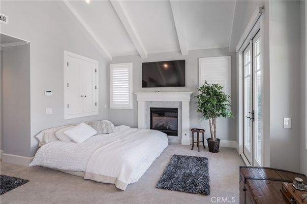 Bedroom, Fireplace, Interior