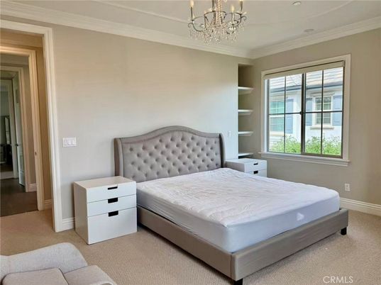 Bedroom, Chandelier, Interior
