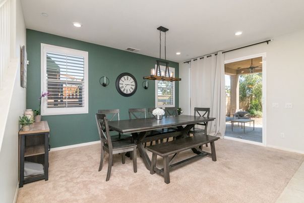 Dining room, Interior, Pendant Lights, Recessed Lighting