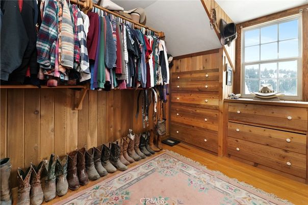 Interior, Walk-in Closets, Wood Texture Flooring, Wooden Walls