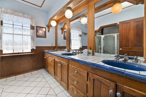 Bathroom, Dual Sink Vanities, Glass Shower, Interior, Tile Countertops