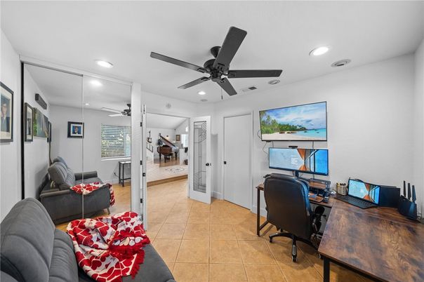 Home Office, Interior, Recessed Lighting