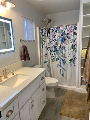 Bathroom, Interior, Wood Texture Flooring