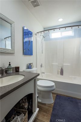 Bathroom, Interior, Recessed Lighting, Wood Texture Flooring