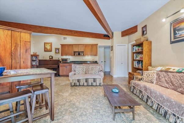 Interior, Kitchen, Living room, Stainless Steel Appliances, Wooden Beams