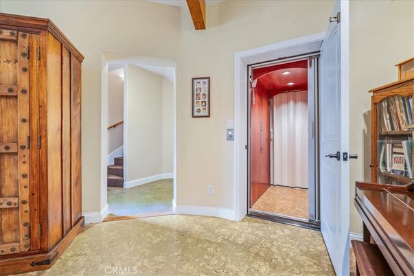 Elevator, Interior, Recessed Lighting, Wood Texture Flooring