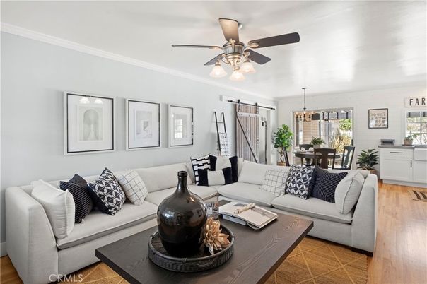 Dining room, Interior, Living room, Pendant Lights, Wood Texture Flooring